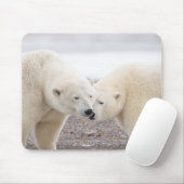 Kute paar van liefhebbende polaire Beren Muismat (Met muis)