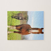 Kute paarden en Donkey Friends Farm Animals Legpuzzel (Horizontaal)