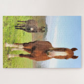Kute paarden en Donkey Friends Farm Animals Legpuzzel (Horizontaal)