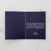 Kute Paarse Blue Space Flying Saucer 8th Birthday Kaart (Binnen)