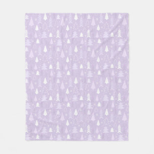 Kute Paarse kerstbomen Fleece Blanket