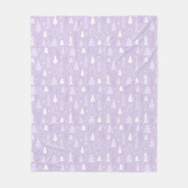 Kute Paarse kerstbomen Fleece Blanket Deken