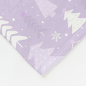 Kute Paarse kerstbomen Fleece Blanket Deken (Hoek)