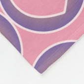 Kute Paarse roze hartritmepatroonblauw Fleece Deken (Hoek)
