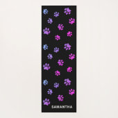 Kute Paarse roze verfdrukken op zwart-wit Yogamat (Achterkant)