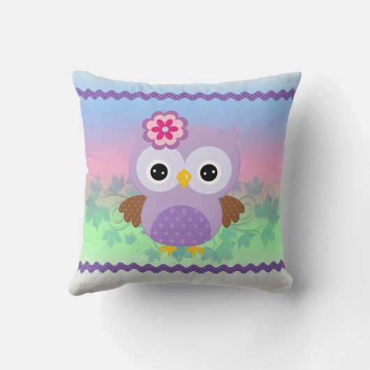 Kute Paarse Sierkussen (Achterkant)