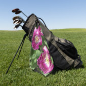 Kute paarse tulpen in de tuin golfhanddoek (Groen)