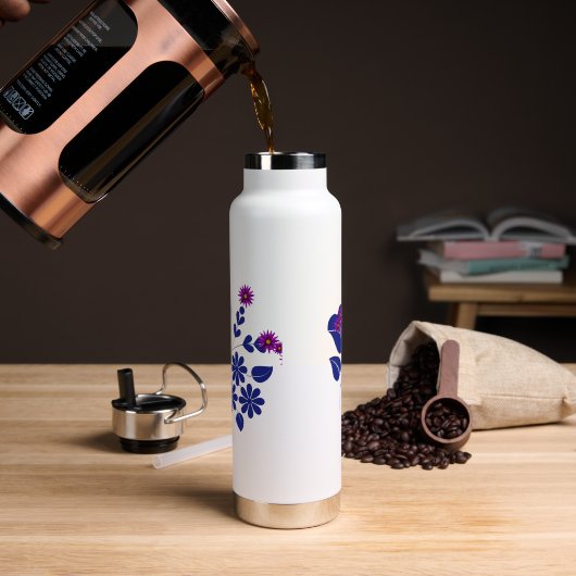 Kute Paarse ventilator Waterfles (Koffie)