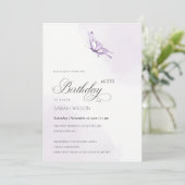 Kute Paarse Waterverf Butterfly Elke zondag Kaart (Staand voorkant)