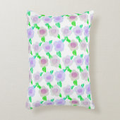 Kute Paarse Waterverf Floral Art Accent Kussen (Voorkant(Verticaal))