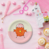 Kute paasbek met Eggshell op kop Papieren Bordje (Feest)