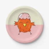 Kute paasbek met Eggshell op kop Papieren Bordje (Voorkant)