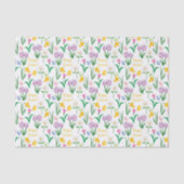 Kute paasbloem en eipatroonweefsel tissuepapier (Voorkant)