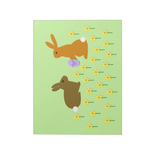 Kute paasbundels en dodedils-blocnote notitieblok (Linkerzijde)