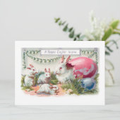 Kute  paasbundels en eitjes feestdagenkaart (Staand voorkant)