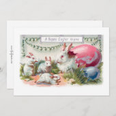 Kute  paasbundels en eitjes feestdagenkaart (Voorkant / Achterkant)