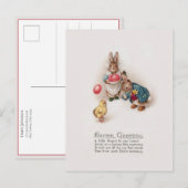Kute  paasbundels en kuiken briefkaart (Voorkant / Achterkant)