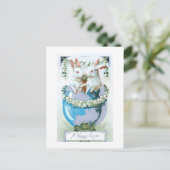 Kute  paasbundels in eieren briefkaart (Staand voorkant)