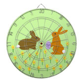 Kute paasBunnies en Daffodils Dart Board Dartbord (Voorkant)