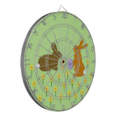 Kute paasBunnies en Daffodils Dart Board Dartbord (Voorkant Links)