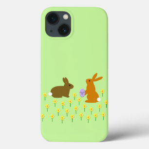 Kute paasbunnies en Daffodils Hoesje-Mate iPhone Case-Mate iPhone Case