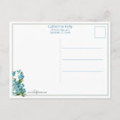 Kute paasbunnies en vergeet-me-nots briefkaart (Achterkant)