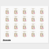 Kute paasbunnies | Happy Easter Waterverf Art Ronde Sticker (Vel)