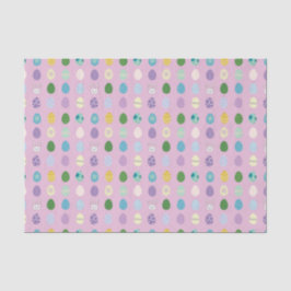 Kute paasbunnies kleurrijke gepatterde eieren tissuepapier