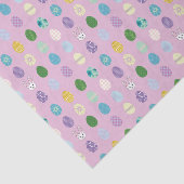 Kute paasbunnies kleurrijke gepatterde eieren tissuepapier (Detail)