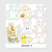 Kute paasbunnies sticker (Vel)