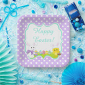 Kute Paasbunny en Chick Easter Hunt Papieren Bordje (Feest)
