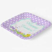 Kute Paasbunny en Chick Easter Hunt Papieren Bordje (Gebogen)