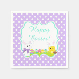 Kute Paasbunny en Chick Easter Hunt Servet