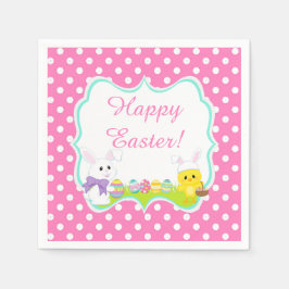 Kute Paasbunny en Chick Easter Hunt Servet