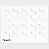 Kute Paasbunny en Chick Easter Hunt Vierkante Sticker (Vel)