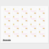 Kute Paasbunny en Chick Easter Hunt Vierkante Sticker (Vel)