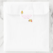 Kute Paasbunny en Chick Easter Hunt Vierkante Sticker (Tas)