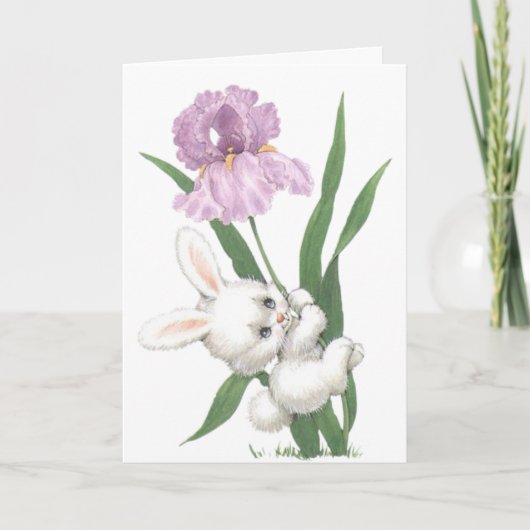 Kute paasbunny feestdagen kaart (Voorkant)