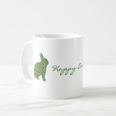 Kute Paasbunny green met witte vlekken Koffiemok (Voorkant links)