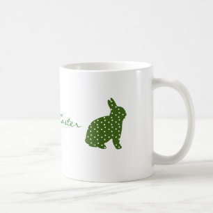 Kute Paasbunny green met witte vlekken Koffiemok
