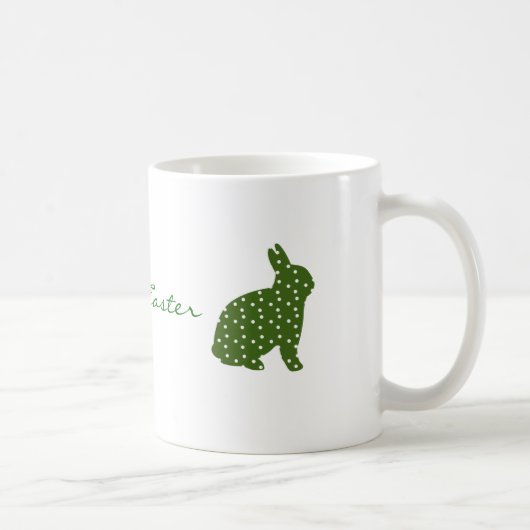 Kute Paasbunny green met witte vlekken Koffiemok (Rechts)
