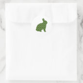 Kute Paasbunny green met witte vlekken Ronde Sticker (Tas)
