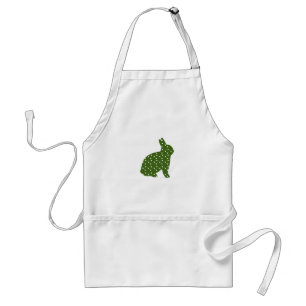 Kute Paasbunny green met witte vlekken Standaard Schort