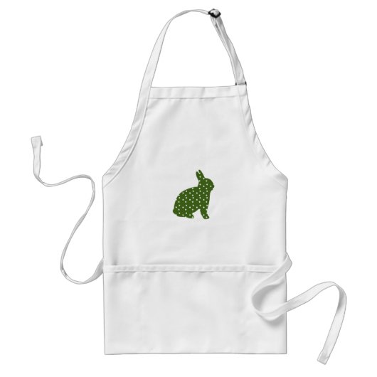 Kute Paasbunny green met witte vlekken Standaard Schort (Voorkant)