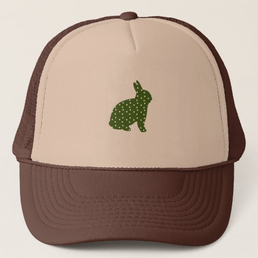 Kute Paasbunny green met witte vlekken Trucker Pet (Voorkant)