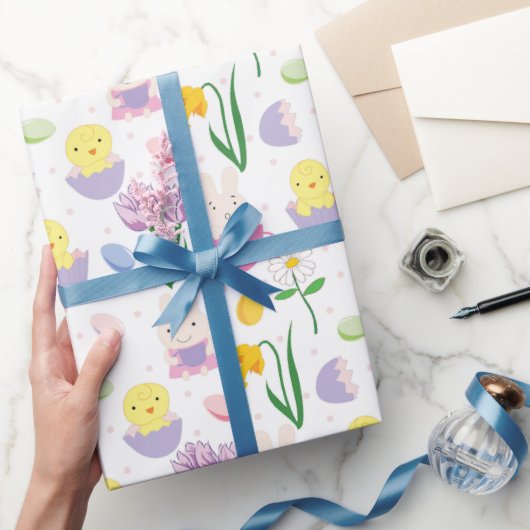 Kute paasbunny Holiday betonpartijtje Cadeaupapier (Geschenken)