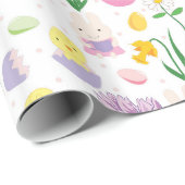 Kute paasbunny Holiday betonpartijtje Cadeaupapier (Rol Hoek)