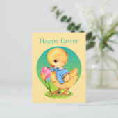 Kute  paaschick feestdagenkaart (Staand voorkant)