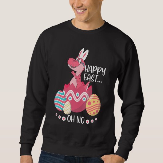Kute paasdag dinosaur Bunny Easter Egg Trui (Voorkant)
