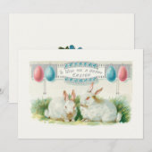 Kute  paaseieren en -bundels feestdagenkaart (Voorkant / Achterkant)